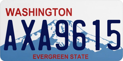 WA license plate AXA9615