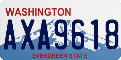 WA license plate AXA9618
