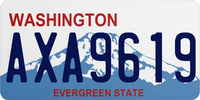 WA license plate AXA9619