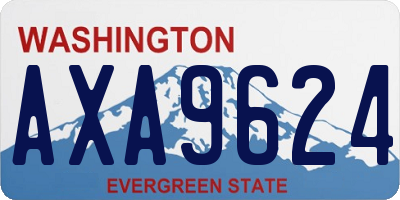 WA license plate AXA9624