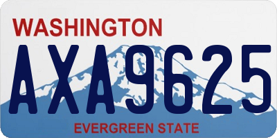 WA license plate AXA9625