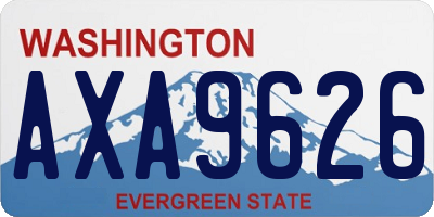 WA license plate AXA9626