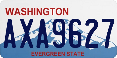 WA license plate AXA9627