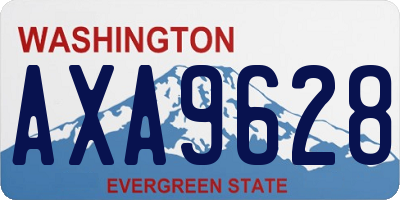 WA license plate AXA9628