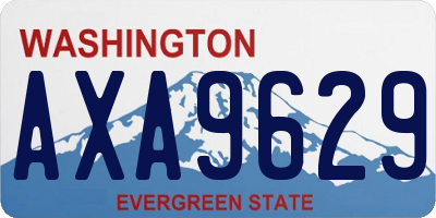 WA license plate AXA9629