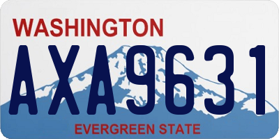WA license plate AXA9631