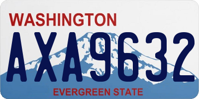 WA license plate AXA9632