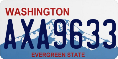 WA license plate AXA9633