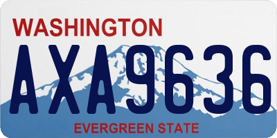 WA license plate AXA9636