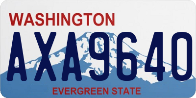 WA license plate AXA9640