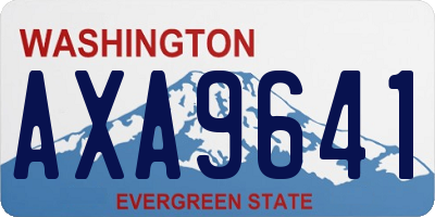 WA license plate AXA9641
