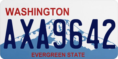 WA license plate AXA9642