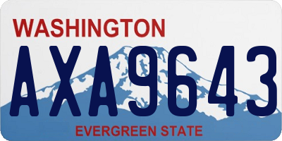WA license plate AXA9643