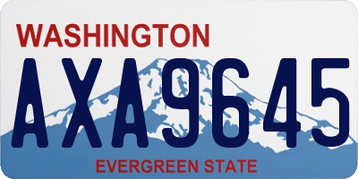 WA license plate AXA9645