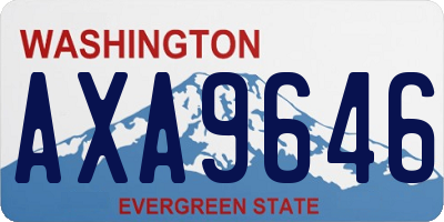 WA license plate AXA9646