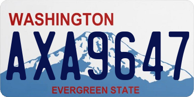 WA license plate AXA9647