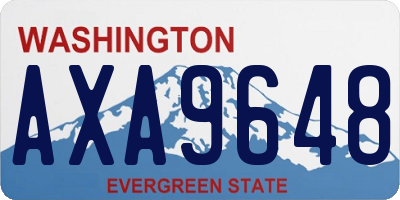 WA license plate AXA9648