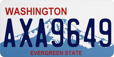 WA license plate AXA9649