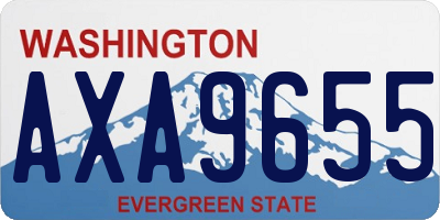 WA license plate AXA9655