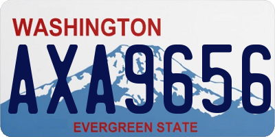 WA license plate AXA9656