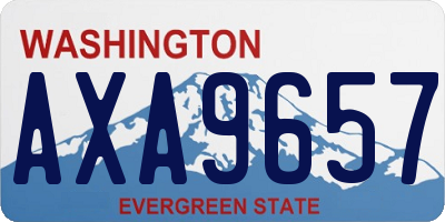 WA license plate AXA9657