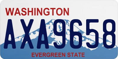 WA license plate AXA9658