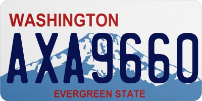 WA license plate AXA9660