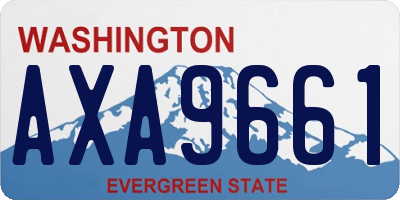 WA license plate AXA9661