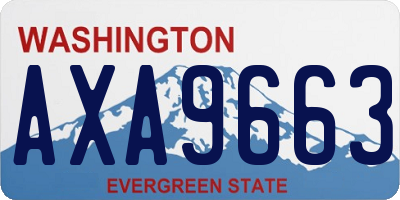WA license plate AXA9663