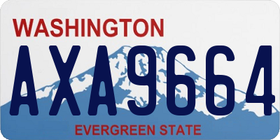 WA license plate AXA9664