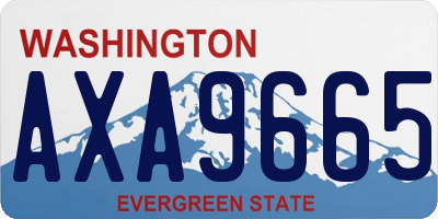 WA license plate AXA9665