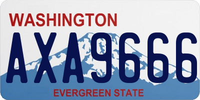 WA license plate AXA9666