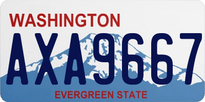 WA license plate AXA9667