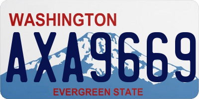 WA license plate AXA9669