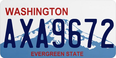WA license plate AXA9672