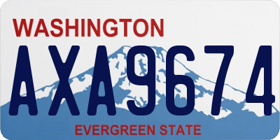 WA license plate AXA9674