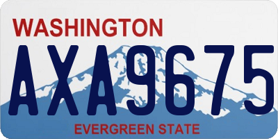 WA license plate AXA9675
