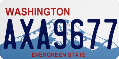 WA license plate AXA9677