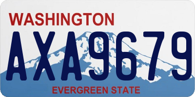 WA license plate AXA9679