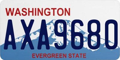 WA license plate AXA9680