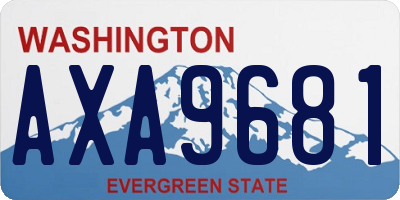 WA license plate AXA9681