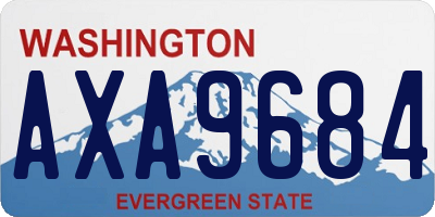 WA license plate AXA9684