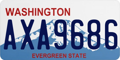 WA license plate AXA9686