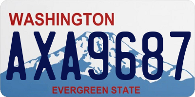 WA license plate AXA9687