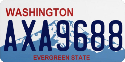 WA license plate AXA9688
