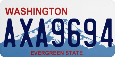 WA license plate AXA9694