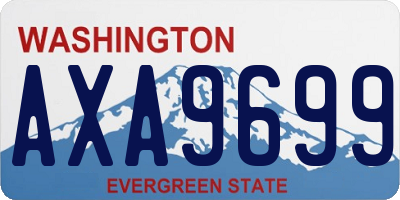 WA license plate AXA9699