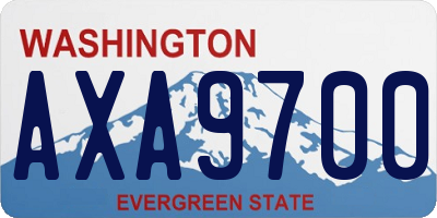 WA license plate AXA9700