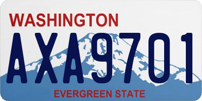 WA license plate AXA9701