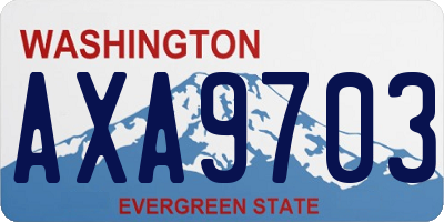 WA license plate AXA9703